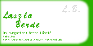 laszlo berde business card
